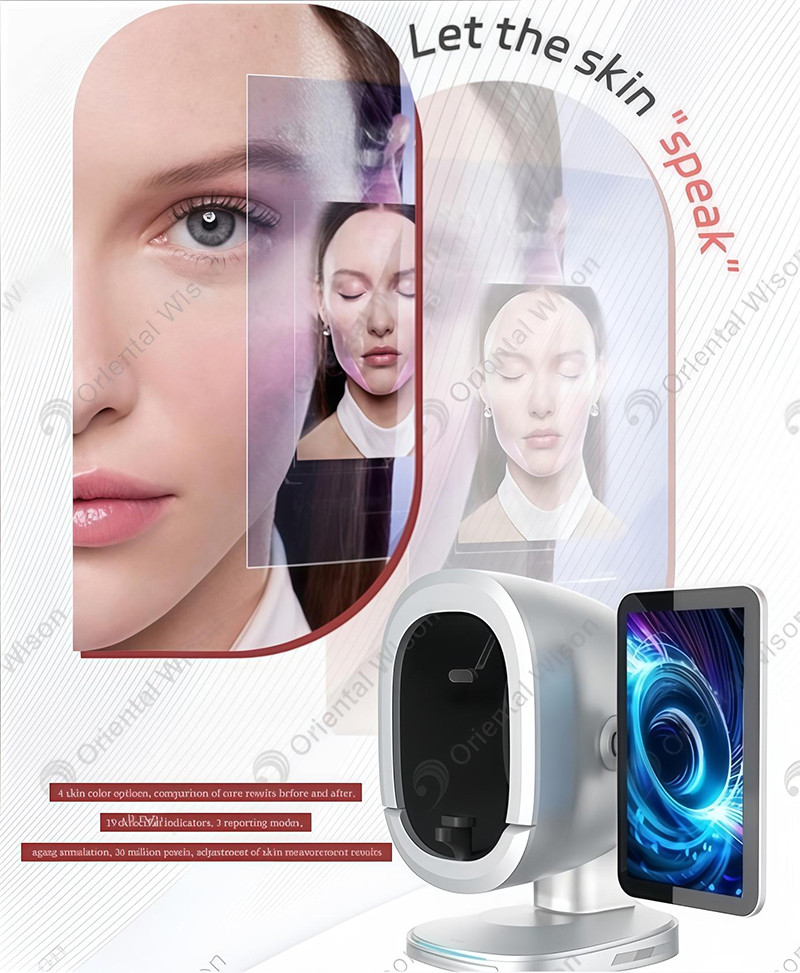 Descubra como a máquina AI Skin Analyzer analisa a condição da sua pele em 2 segundos!