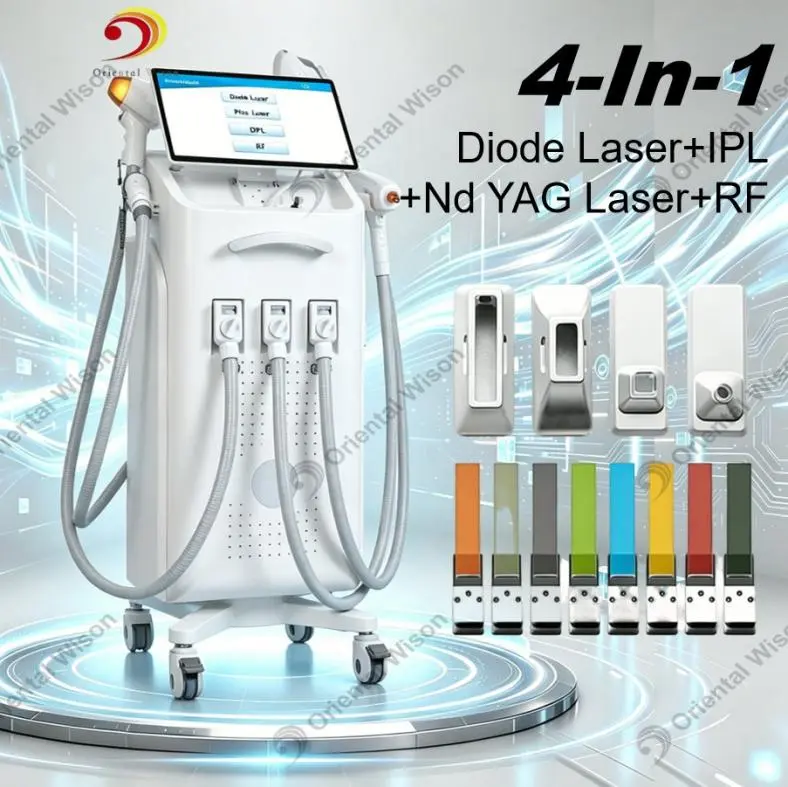 Máquina de RF a laser IPL YAG a laser de diodo