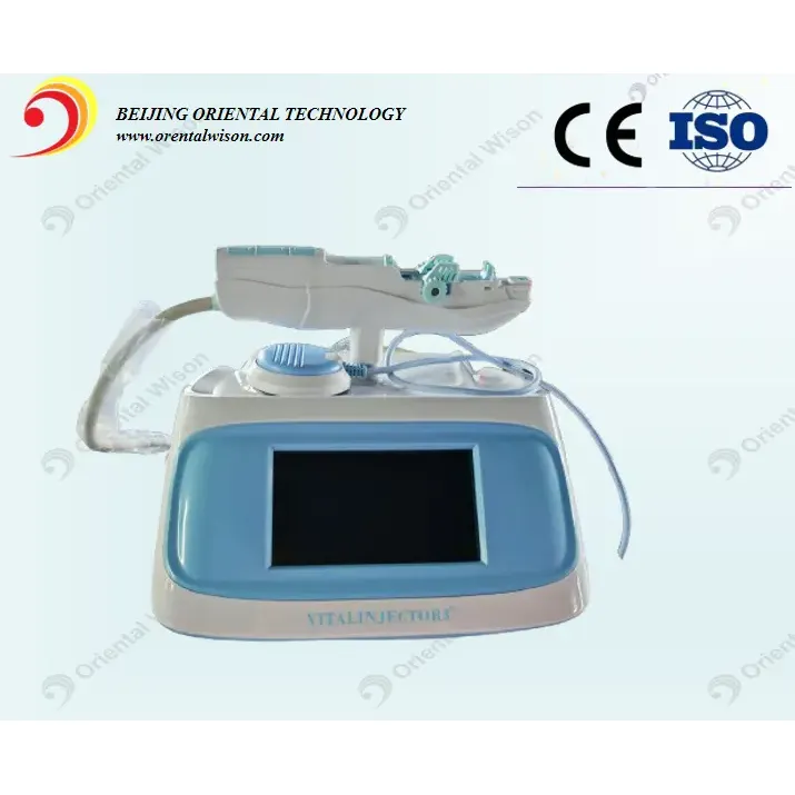 Remoção de rugas na pele com arma de mesoterapia