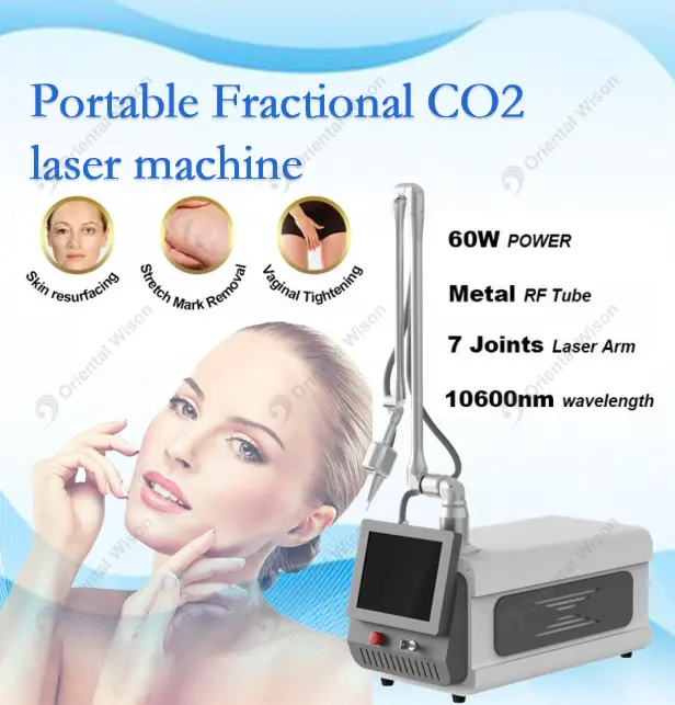 Máquina laser de CO2 fracionário portátil
